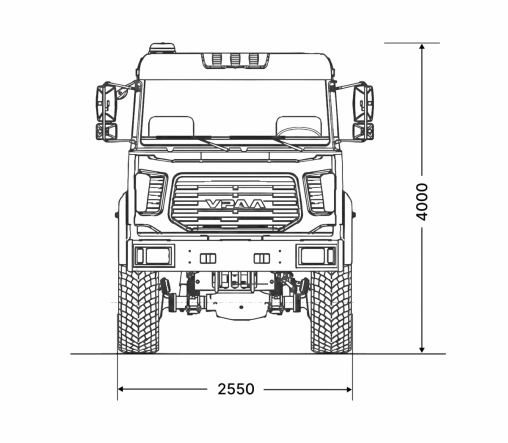 Чертеж: Автотопливозаправщик АТЗ-12 на шасси Урал 44202-82Е5 (насос СЦЛ-01)