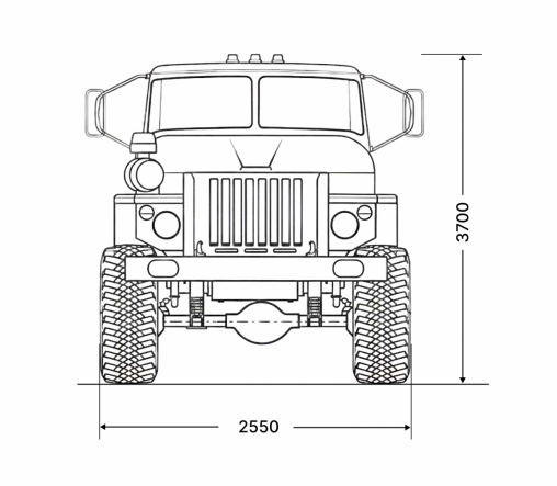 Чертеж: Автотопливозаправщик АТЗ-10/2 на шасси Урал 4320-60Е5 (насос СЦЛ-01)