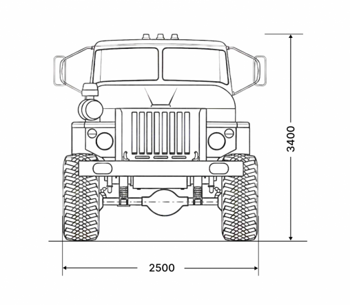 Чертеж: Бензовоз АЦ-10/2 на шасси Урал 4320-60Е5 (насос СВН-80)